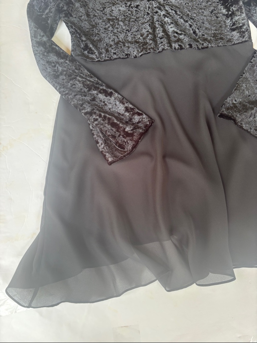 90’s Victoria’s Secret Vintage Gold Label Velvet Mini Dress Tunic Babydoll Large - Picture 6 of 17
